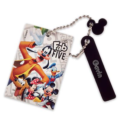 Mickey Mouse Face Leather Keychain Personalizable - Official shopDisney