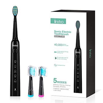  crgrtght Electric Toothbrush, Electric Toothbrush with 8 Brush  Heads,with Toothbrush Box, 5 Cleaning Modes,Travel Toothbrushes,Smart  20-Speed Timer Electric Toothbrush Ipx7 -New : Health & Household