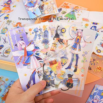 EAMOTOL Kawaii Cartoon Girls Journaling Stickers, 48 Sheets PET Transparent Cute  Scrapbooking Diary Korean Stationery Calendar Decorative Sticker DIY Crafts  for Junk Journal Planner Album Phone Cases - Yahoo Shopping