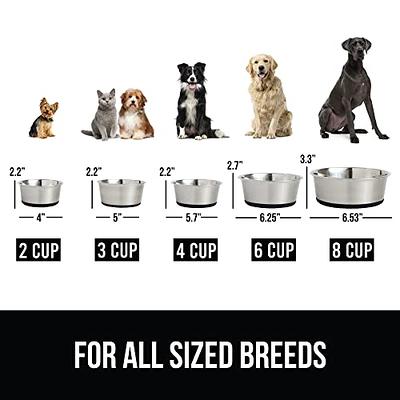 Tuff Pupper Heavy Duty Insulated Dog Bowl | Double Wall Stainless Steel Dog  Food Dish | Non-Slip Spill Proof Dishwasher Safe Cat Bowl | Water Bowl for