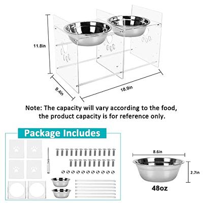 Dog Bowls Stand Elevated Dog Bowl, DricRoda Raised Cat Bowl for Small  Medium Large Dogs Adjustable