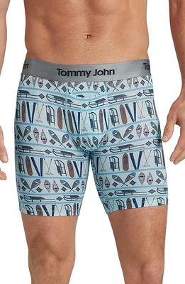 Tommy John Second Skin 8-Inch Boxer Briefs in Ice Blue Winter On