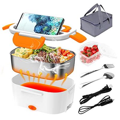 Electric Lunch Box for Car and Home, Work Office - 12V/110V 60W Portable  Food Warmer Heater Leak proof, Lunch Box for Men & Adults With 304  Food-Grade Stainless Steel Container 1.5L, SS