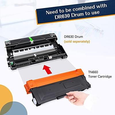 Brother TN660 TN630 Compatible Toner Cartridge (4 Black)