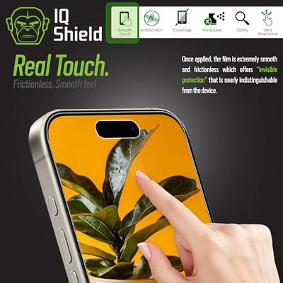 IQShield Screen Protector Compatible with Apple iPhone 15 Pro Max (2-Pack)  Anti-Bubble Clear TPU Film