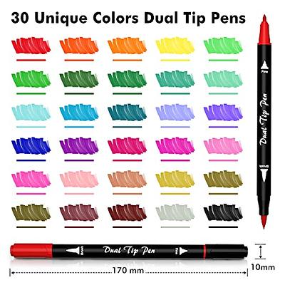 Dual Tip Art Markers - Set of 30