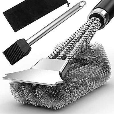  Scrub Daddy BBQ Daddy Grill Brush Head Refill - Bristle Free  Steam Cleaning Scrubber for BBQ Daddy Grill Brush - Grill Cleaning Brush  Attachment with ArmorTec Steel Mesh for Grill Grates (
