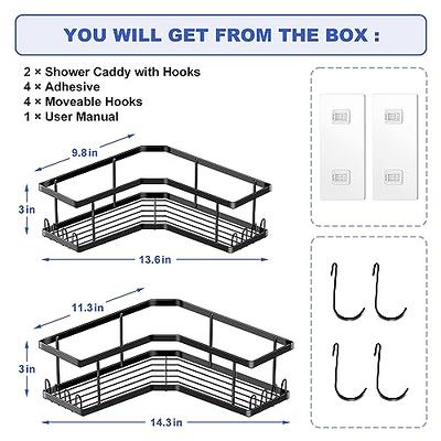 Sevlaz Corner Shower Caddy,Adhesive Hanging Bathroom Shelf,Bathroom Storage  Organizer,Shower Rack for Bathroom,Wall Mount Bathroom Shelf for Inside  Shower, Black Rustproof organization 2 Sets - Yahoo Shopping