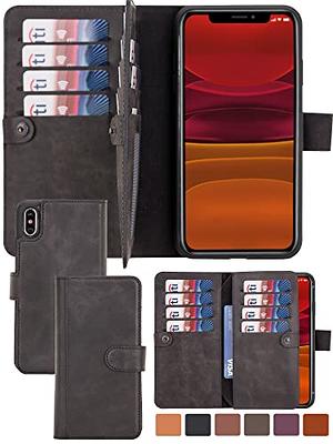 Leather Tri-Fold Wallet Case for iPhone 14 Pro Max - Premium Full Grain Leather