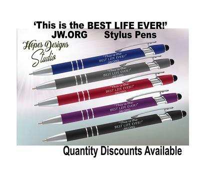 Jw Gifts/stylus Laser Engraved Pen/'this Is The Best Life Ever'/Jw  Pioneer/Ministry Supplies/Ske/Jw Pens/Pioneer/Baptism/Convention - Yahoo  Shopping