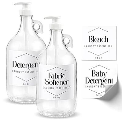 3 Pack 64oz, Glass Liquid Laundry Soap Detergent Dispenser