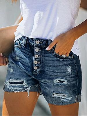 onlypuff Navy Blue Jean Shorts for Women Denim Shorts Ripped Distressed  Jean Shorts Mid Rise Denim Shorts Womens Summer Shorts S - Yahoo Shopping