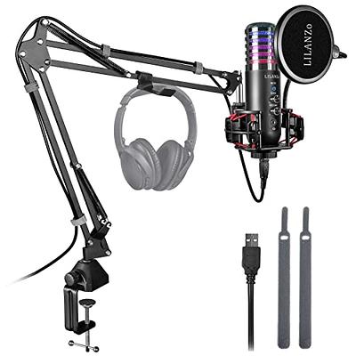 ZealSound Gaming Microphone Kit,Podcast Condenser USB Mic with