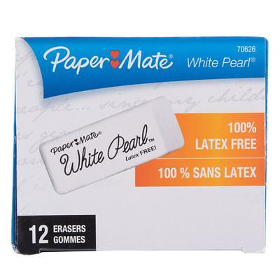 Paper Mate 70624 White Pearl Erasers, Large, 3 Count