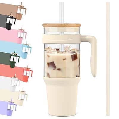 20 Oz Drinking Glasses with Bamboo Lids and Glass Straw - 6 Pcs Can Shaped  Glass Cups Beer & Ice Cof…See more 20 Oz Drinking Glasses with Bamboo Lids