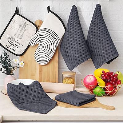 Soft Kitchen Dish Cloths,12 Pack Waffle Weave Dish Towels for