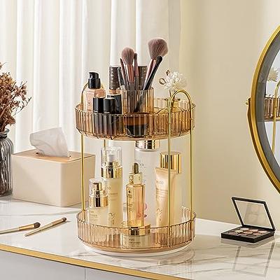 Bathroom Organizer Countertop, 3-Tire Skincare Organizers Vanity Tray  Corner Shelf for Makeup Cosmetic Perfume, Multi-Functional Acrylic  Organizer in