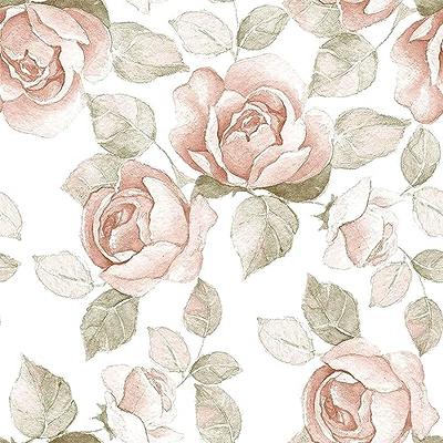 light pink vintage floral wallpaper