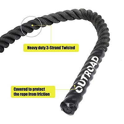  ZENY Exercise Battle Rope 1.5/2 Inch Diameter 30ft/40ft/50ft  Length Poly Dacron Workout Exercise Training Rope Core Strength Muscles  Building Conditioning Rope Home Gym Equipment : Sports & Outdoors