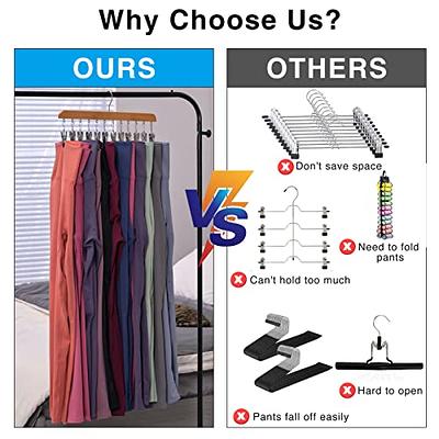 Legging Organizer for Closet-Pants Hangers Space Saving with Clips