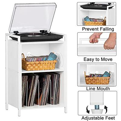 YAHARBO Record Player Stand, 3-Shelf Black Vinyl Record Holder with  Storage, Record Stand, Vintage Turntable Stand Holds Up to 120 Albums,  Record Table with Handle for Living Room, Bedroom, Office - Yahoo Shopping