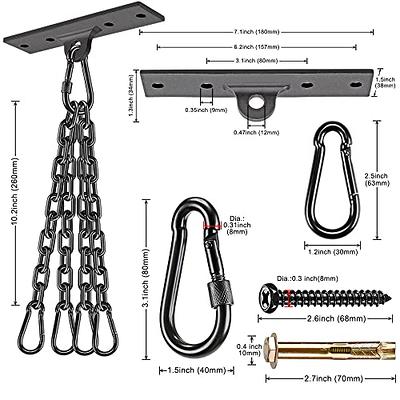 Dolibest Heavy Duty Boxing Punching Bag Chain, Wall Mount Ceiling Hooks for  Boxing& MMA, Wood Beam Holder with 4 Chains and 4 Carabiners, 4 Wood Screws  for Wooden Sets (Black) - Yahoo Shopping