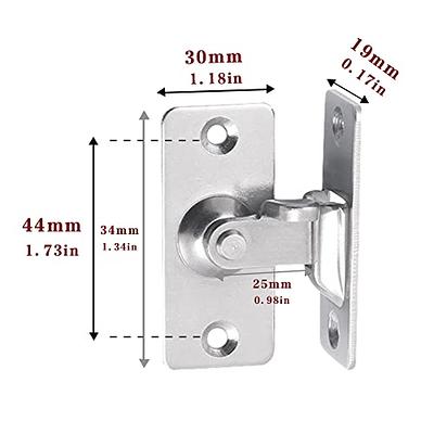 90° Right Angle Sliding Door Lock with Buckle Sliding Door Lock and Barn Door  Lock (1 Pack Silver)