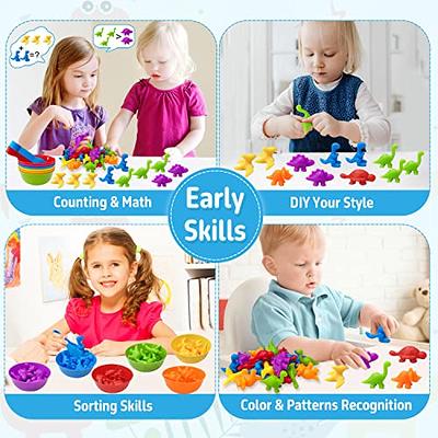  Counting Animal Matching Games Color Sorting Toys with Bowls  Preschool Learning Activities for Math Educational Sensory Training  Montessori STEM Toy Sets Gift for Toddlers Kids Boys Girls Ages 3 4 5