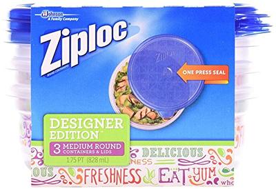 Ziploc One Press Seal Medium Round Container - 3 Ct - Yahoo Shopping