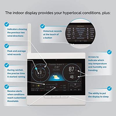 Acurite Atlas Weather Station with White HD Display for Temperature, Humidity, Wind Speed/Direction with Built-in Barometer (01127m)