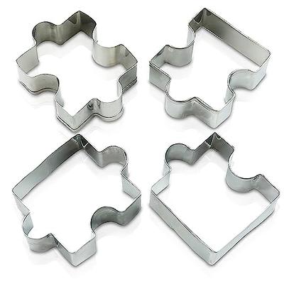 Gtmkina Metal Cookie Cutters Set, Flower Heart Round Star Shapes Small Cookie Cutter Set Stainless Steel 12 Pieces Mini Biscuit Cutter Molds for