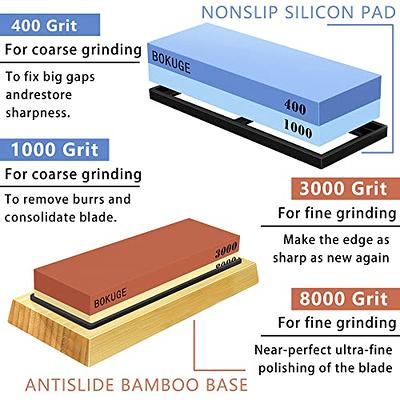 SHAN ZU Sharpening Stone, Whetstone with Angle Guide Non-Slip