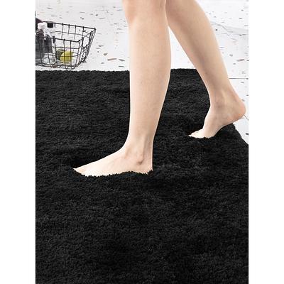 YIHOUSE Memory Foam Bath Mat Cobblestone Bathroom Rugs Super Water  Absorbent Bath Mats for Bathroom Machine Washable Bath Rugs(17 x 24,Black)