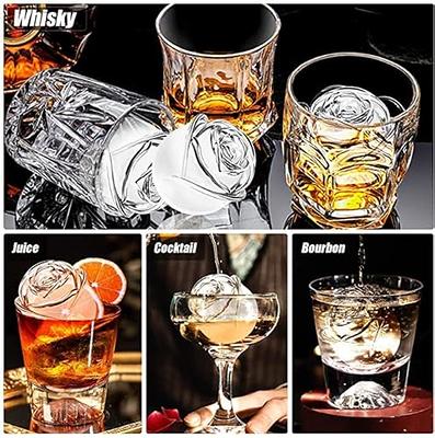 2PACK Ice Maker Large Cube Square Tray Molds Whiskey Ball Cocktails  Silicone Big