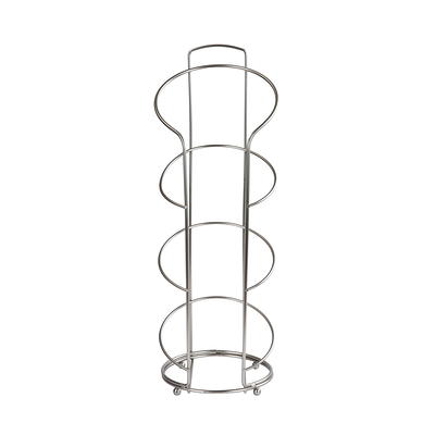 Better Homes & Gardens Free-Standing Toilet Paper Roll Holder, Satin Nickel Finish, Size: 7.68 inch x 7.48 inch x 21.4 inch