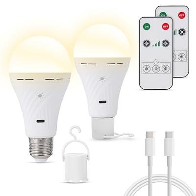 LED Emergency Light Bulb for Power Outages - Rechargeable Battery