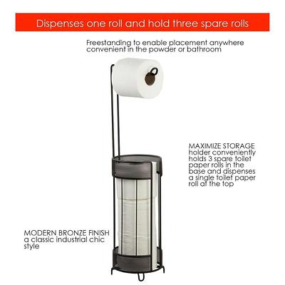 Home Basics Free Standing Dispensing Toilet Paper Holder with