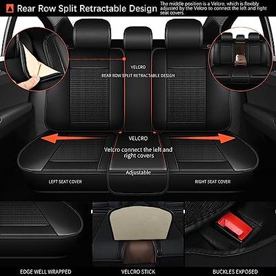 zipelo 2 Pack Car Seat Covers for Front Seats, Breathable Leather Cushion  Protector, Anti-Slip Driver Seat Padded with Storage Pockets, Auto Interior