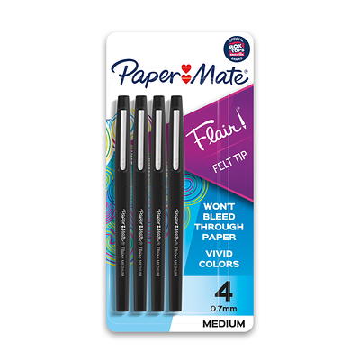 Paper Mate® Flair® Porous-Point Pens, Medium Point, 0.7 mm, Assorted Ink  Colors, Pack Of 4 Pens - Yahoo Shopping