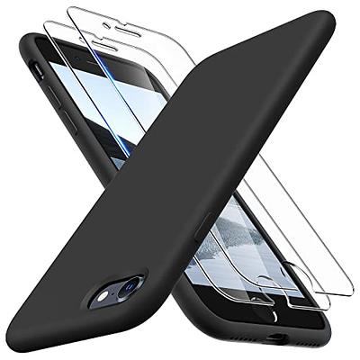 Dssairo [3 in 1 for iPhone SE case 2022/3rd/2020/2nd gen, iPhone 7/8  case，with 2 Pack Screen Protector, Liquid Silicone Ultra Slim Shockproof