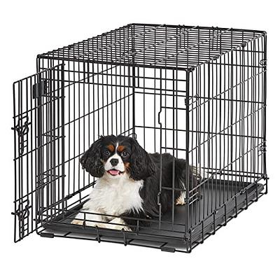 MidWest Newly Enhanced Folding Metal Toy Dog Crate with Divider