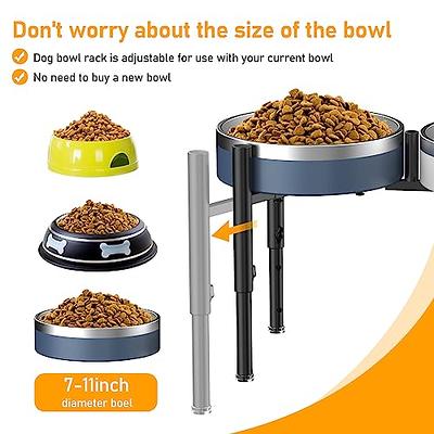 MDEHOPET Elevated Dog Bowls for Large Dogs, 3 Adjustable Heights Raised Pet  Bowl Stand Feeder with