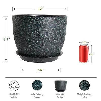 QCQHDU Plant Pots Set of 2 Pack 10 inch,Planters for Indoor Plants with  Drainage Holes and Removable Base,Saucer Modern Decorative for Outdoor  Garden Planters(Light Grey 10in) - Yahoo Shopping