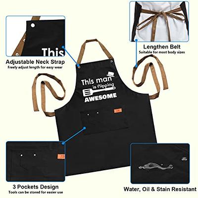 Aprons for Men Birthday Gifts Unique Funny Christmas Black 4