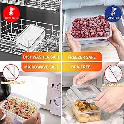 Ezalia 38OZ Meal Prep Container Microwave Safe: 50 PACK Plastic Food Prep  Containers with Lids, Leakproof To Go Containers Reusable, BPA-Free