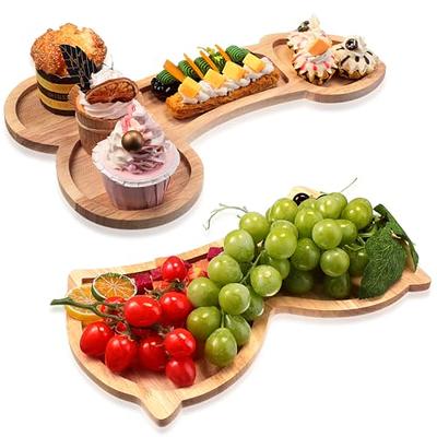 Easoger Charcuterie Boards, Large Bamboo Cheese Board,  Appetizer & Cheese Platter with 2 Drawers, Serving Knife, 2 Ceramic Bowl -  Unique Thanksgiving Gift, Housewarming Gift, Wedding Gift, Bridal Gift:  Cheese Servers