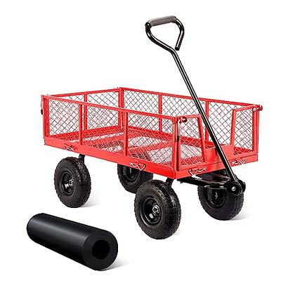 Gorilla Cart Heavy Duty Steel Utility Wagon Cart, Gray, 900 Pound Capacity