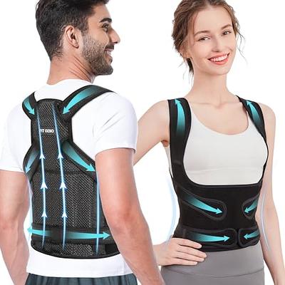 Adjustable Chest Brace Vest Give Away 1PCS Chest Strap Female Ergonomic  Design Back Brace Belt for Back Support,Beige-Large