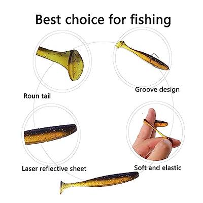 Buy Soft Fishing Lures for Bass Soft Paddle Tail Fishing Swimbaits for  Freshwater Saltwater Fish Catching Colors Soft Baits 50Pcs Online at Lowest  Price Ever in India