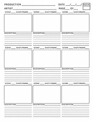 Blank Storyboard Notebook Sketchbook Template: Movie Storyboard